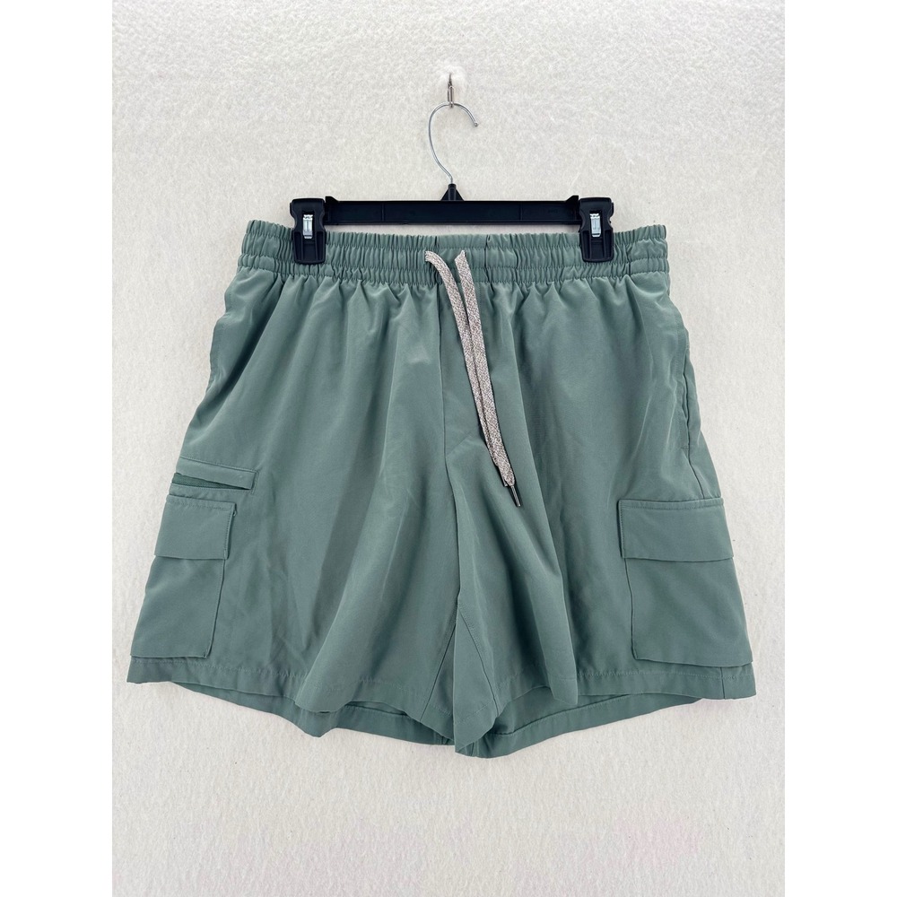 All In Motion - Cargo Hiking Shorts Stretch Drawstring - North Green - L - Mens